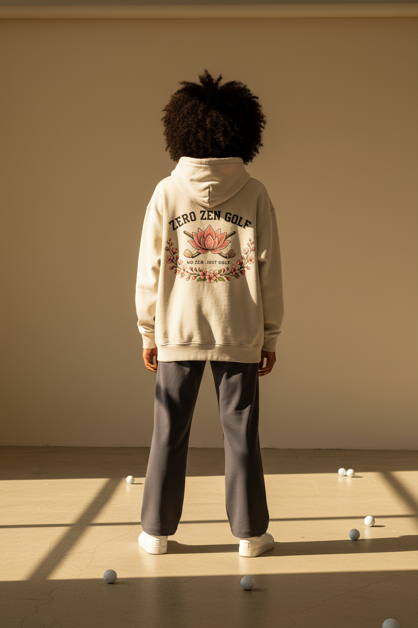 19th Hole Hoodie — Apricot & Lake Blue