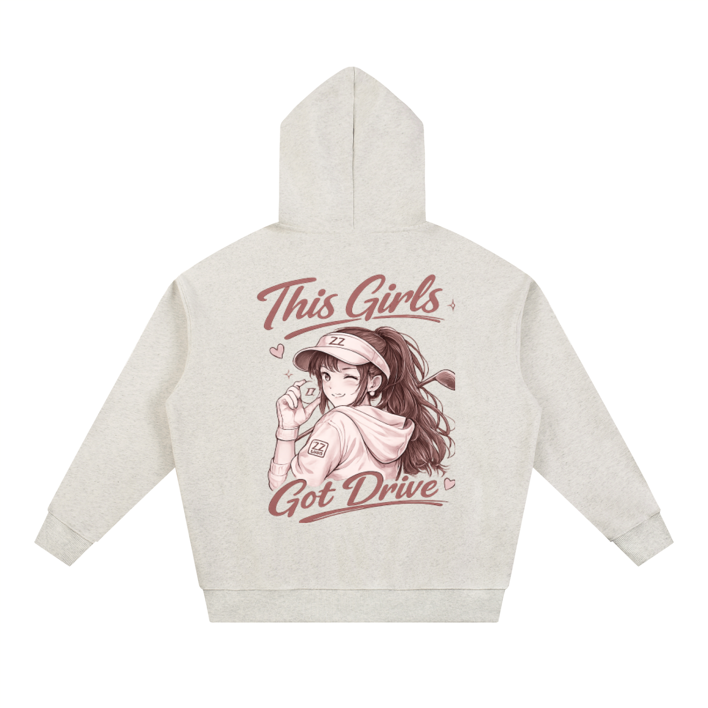 Zero Zen Golf Anchor Hoodie in black — alternate view