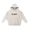 Zero Zen Golf 19th Hole Hoodie in apricot and lake blue — alternate view