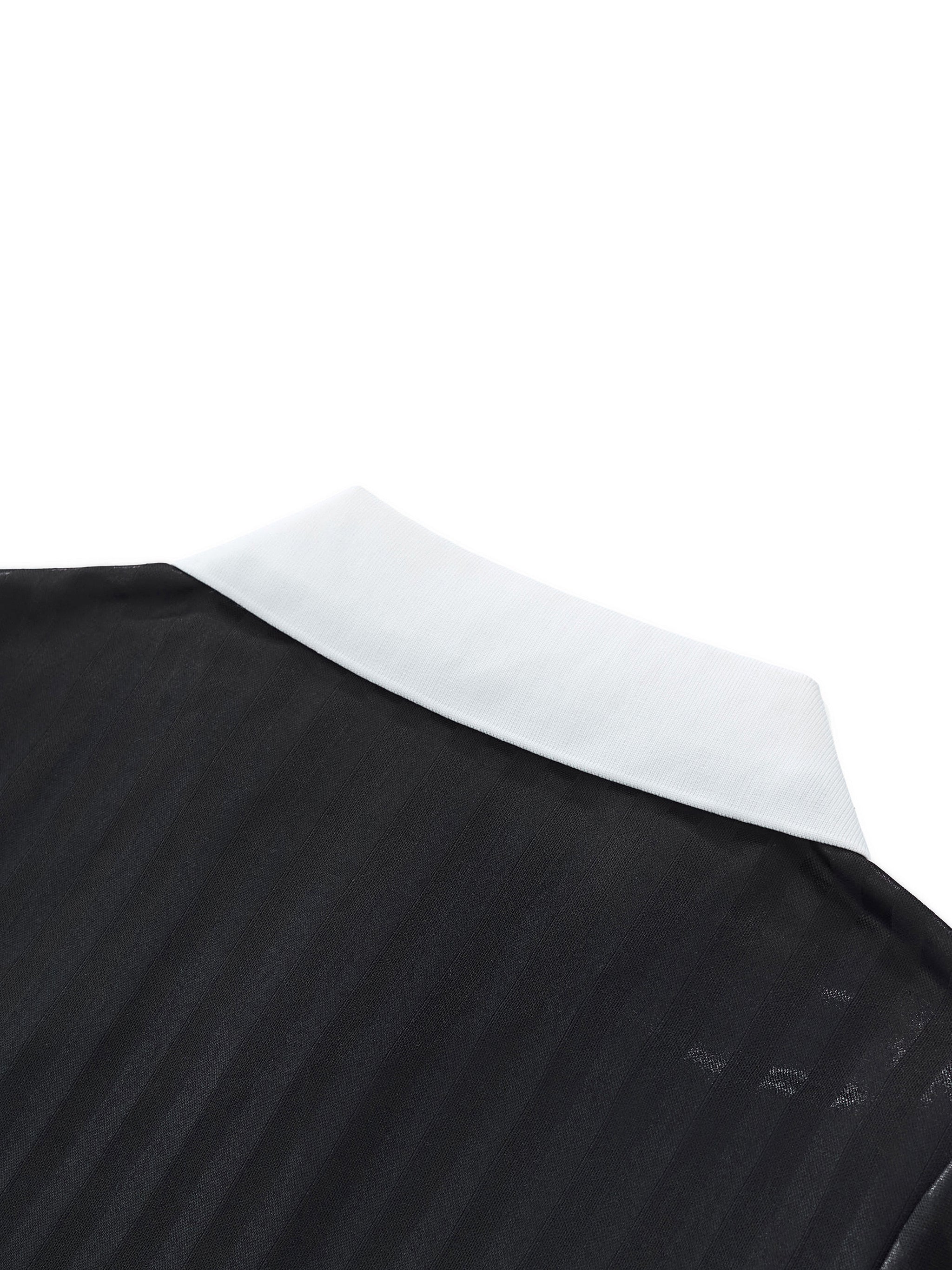 Zero Zen Golf Fairway Crop Jersey in black and white — alternate view