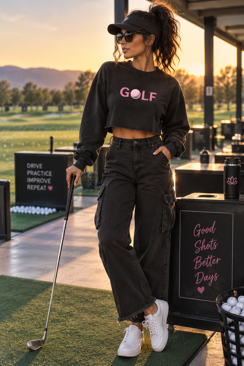 Back Nine Crop Sweatshirt