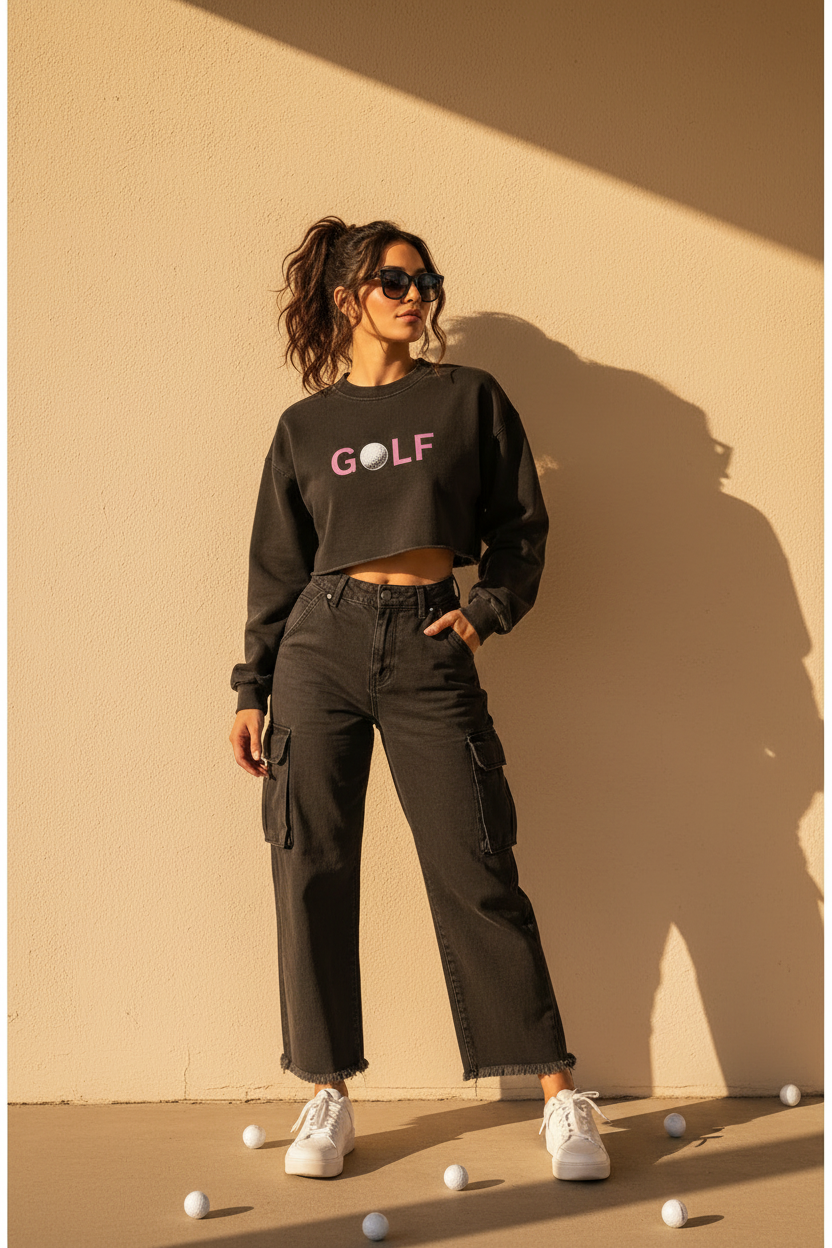 Back Nine Crop Sweatshirt